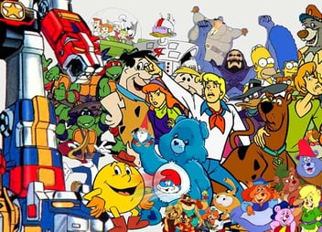 Cartoon images of the 80s