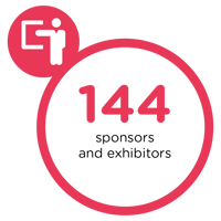 144 sponsors and exhibitors